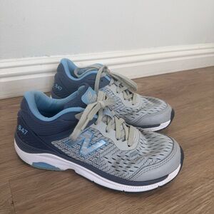 New Balance 847 Women’s Size 8 Gray Blue Walking Shoes Comfort TruFuse Sneakers